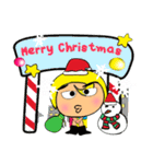 Tanaka Hane.17Merry Christmas.（個別スタンプ：16）