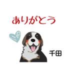 千田さんが使う名前スタンプ・子犬イラスト（個別スタンプ：3）