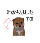 千田さんが使う名前スタンプ・子犬イラスト（個別スタンプ：5）