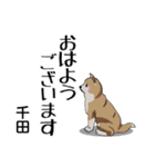 千田さんが使う名前スタンプ・子犬イラスト（個別スタンプ：17）