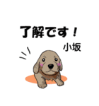 小坂さんが使う名前スタンプ・子犬イラスト（個別スタンプ：4）