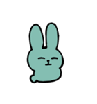 緑のねむウサギ（個別スタンプ：1）
