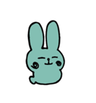 緑のねむウサギ（個別スタンプ：3）