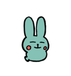 緑のねむウサギ（個別スタンプ：4）