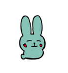 緑のねむウサギ（個別スタンプ：5）