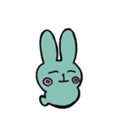 緑のねむウサギ（個別スタンプ：6）
