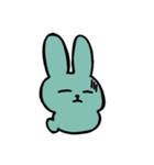 緑のねむウサギ（個別スタンプ：7）