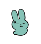緑のねむウサギ（個別スタンプ：13）