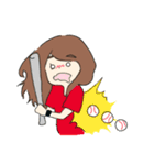 ガチで野球好きな女の子（個別スタンプ：18）