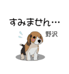 野沢さんが使う名前スタンプ・子犬イラスト（個別スタンプ：10）