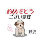 野沢さんが使う名前スタンプ・子犬イラスト（個別スタンプ：15）