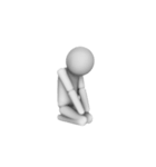 3D白人間 シンプル（個別スタンプ：20）