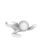 3D白人間 シンプル（個別スタンプ：32）