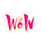 毛筆 英語 Good job/Wow/Oh no（個別スタンプ：1）