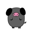 Black and white pigs（個別スタンプ：5）