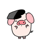 Black and white pigs（個別スタンプ：8）