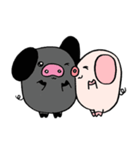 Black and white pigs（個別スタンプ：11）