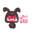 The Pink Rabbit Ninja Speak（個別スタンプ：36）