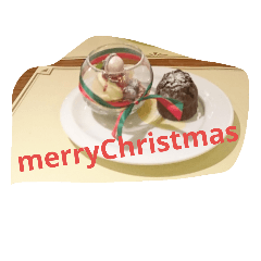 [LINEスタンプ] lunch＆dinner Christmas  happynewyear