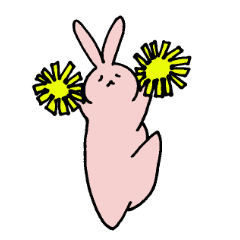 [LINEスタンプ] ほのぼのアクティブうさぎさん