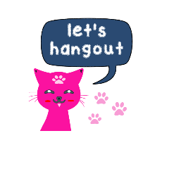 [LINEスタンプ] Pinky Cat Sachet (English)