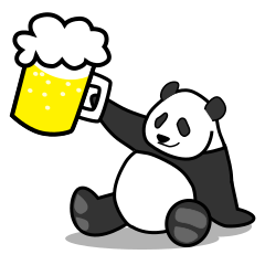 [LINEスタンプ] パンダの酒の画像（メイン）