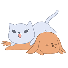 [LINEスタンプ] ネコといぬ