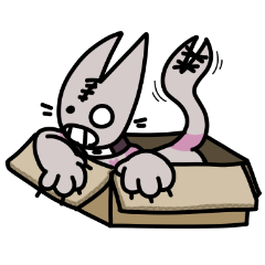 [LINEスタンプ] Half-Cat