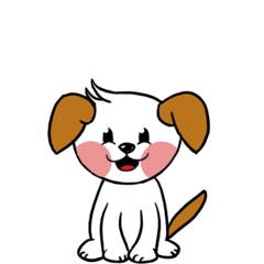 [LINEスタンプ] 子犬 milk