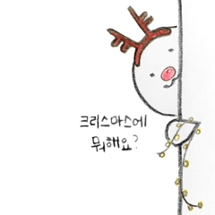 [LINEスタンプ] What do you do for Christmas？