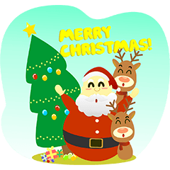 [LINEスタンプ] Merry Christmas From Santa and Friends！の画像（メイン）