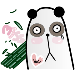 [LINEスタンプ] pandas and the gang