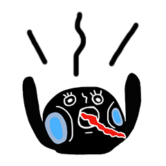 [LINEスタンプ] the ugly black