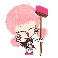 [LINEスタンプ] Lovely Pink-witch Jia