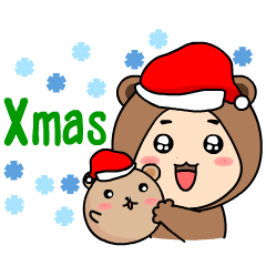 [LINEスタンプ] Bear Elly's Merry Christmas ~