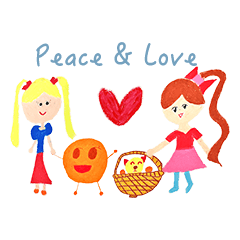 [LINEスタンプ] Peace and love