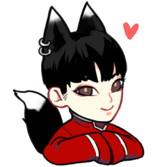 [LINEスタンプ] Lee-Tian cutest fox in the world