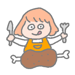 [LINEスタンプ] 幸せな女の子や動物たち
