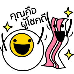 [LINEスタンプ] Egg and Bacon