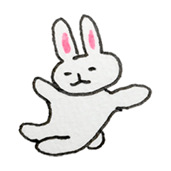 [LINEスタンプ] なにわの白うさぎ