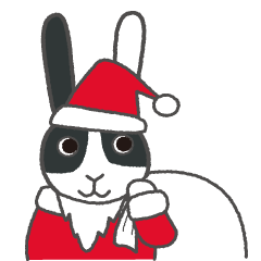 [LINEスタンプ] panda_rabbit X'mas