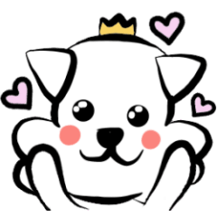 [LINEスタンプ] A cute puppy 'Cream'