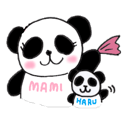[LINEスタンプ] mami and haru