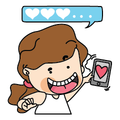 [LINEスタンプ] Happiness Girl in Love