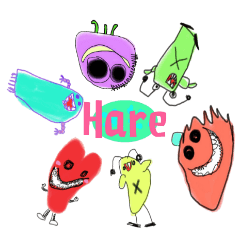 [LINEスタンプ] Hare's Little monster world