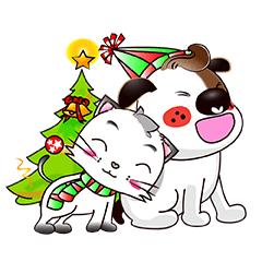 [LINEスタンプ] Boo and Boomer in Christmasの画像（メイン）