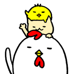 [LINEスタンプ] とり親子