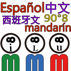 [LINEスタンプ] 90°8 .スペイン語 .台湾