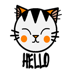 [LINEスタンプ] Flower Orange Cat.