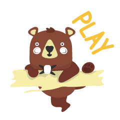 [LINEスタンプ] Little brown bear.